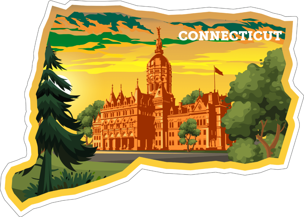 Connecticut State Sticker