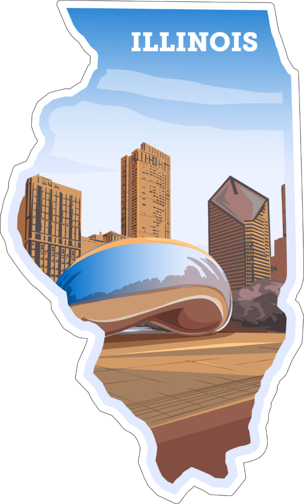 Illinois State Sticker