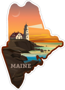 Maine State Sticker