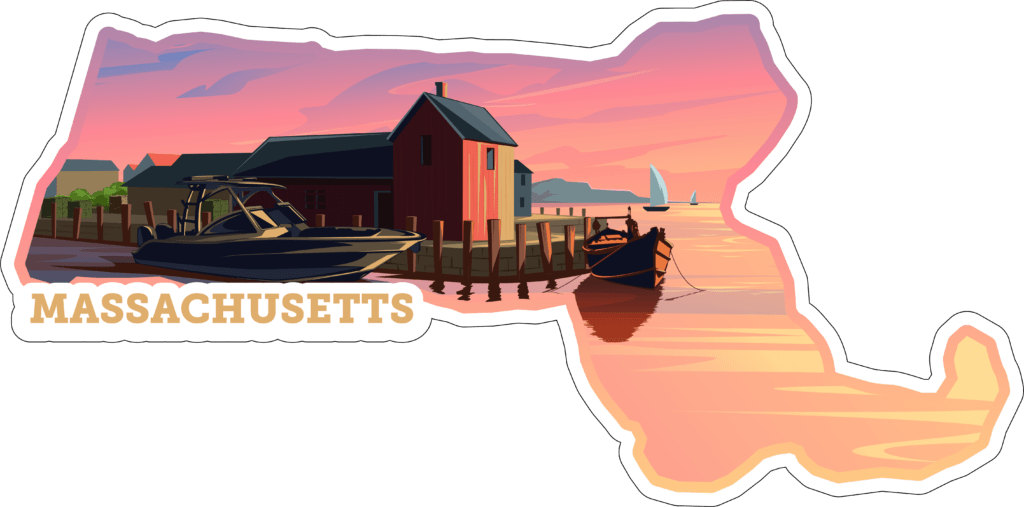 Massachusetts State Sticker
