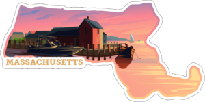 Massachusetts State Sticker