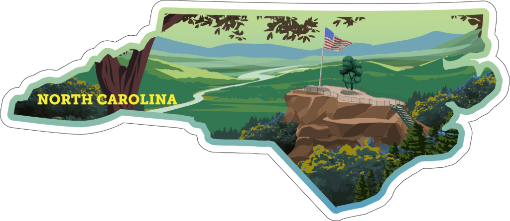 North Carolina State Sticker