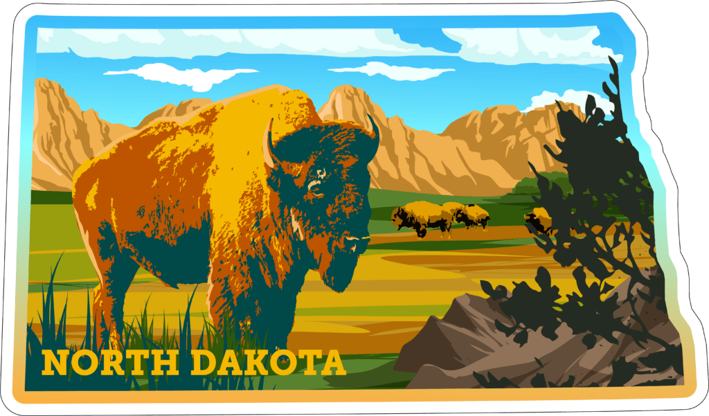 North Dakota State Sticker
