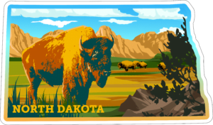 North Dakota State Sticker