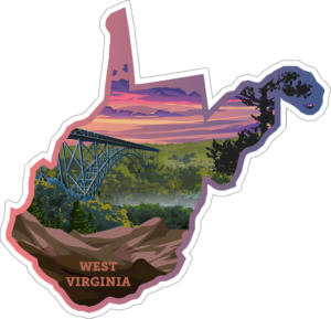 West Virginia State Sticker