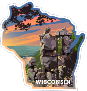 Wisconsin State Sticker
