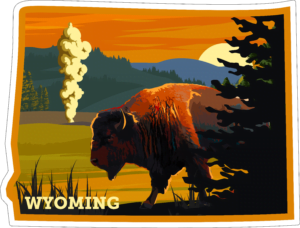 Wyoming State Sticker